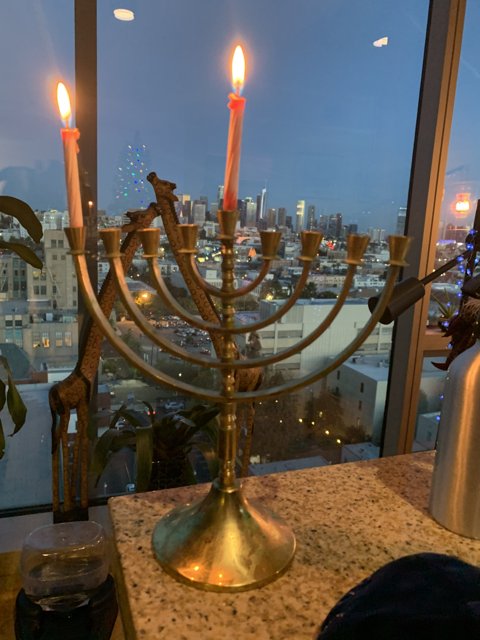 The Illuminated Hanukkah Menorah