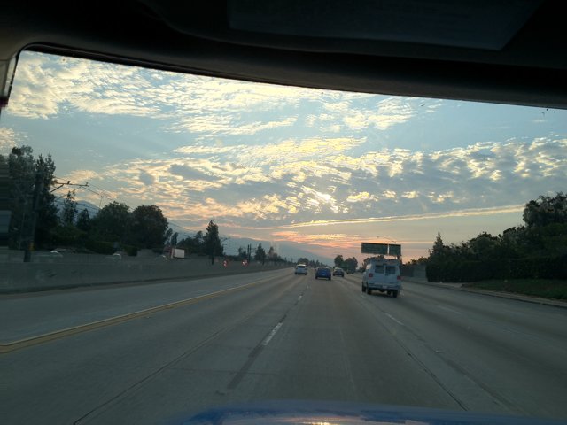 Driving into the Los Angeles Sky