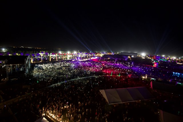 Nightlife Metropolis: A Crowded Concert at Coachella