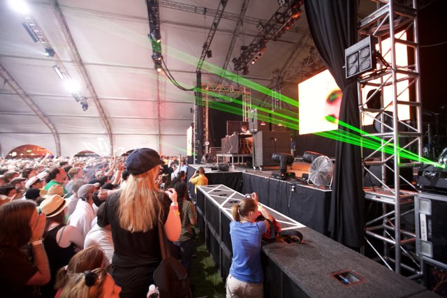 Green Spotlight Takes Center Stage During Coachella Nightlife