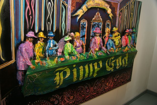 Pinky Gold Painting by James Kennedy on Display