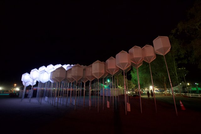 Glowing Canopy of Paper Lanterns