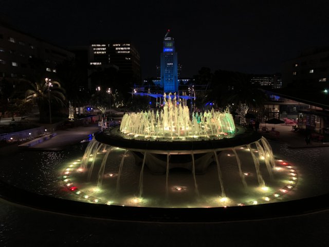 The Majestic Nighttime Fountain