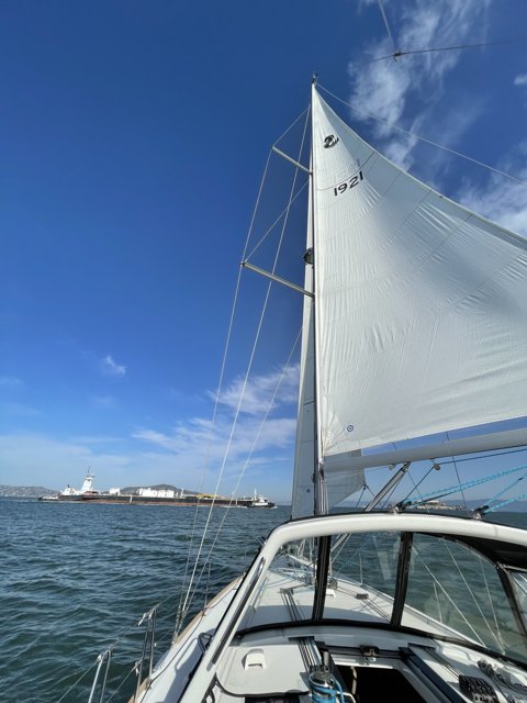 Sailing across the Bay