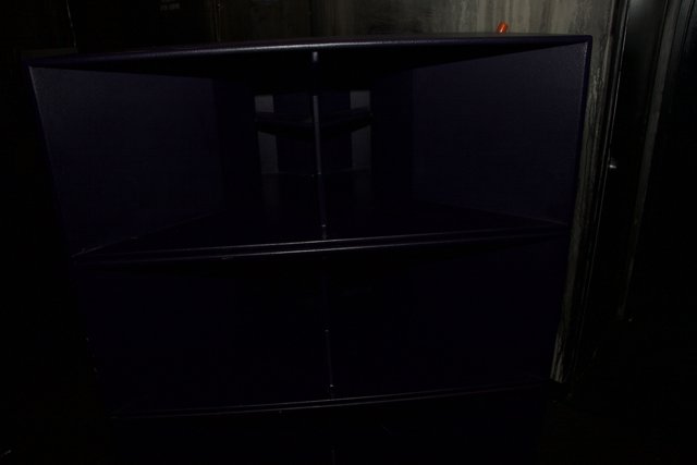 Black and Purple Shelf with Top Shelf