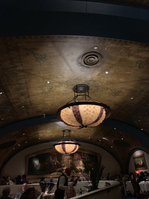 Artistic Ceiling in San Francisco Restaurant