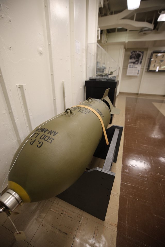 Historic Naval Torpedo Display at USS Hornet Museum