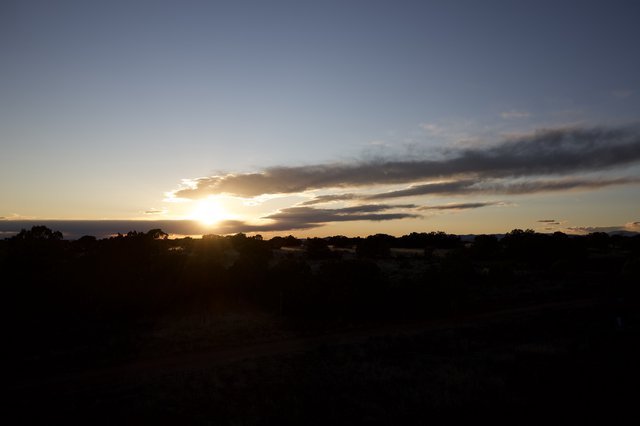 Dramatic Sunset Over Santa Fe Landscape