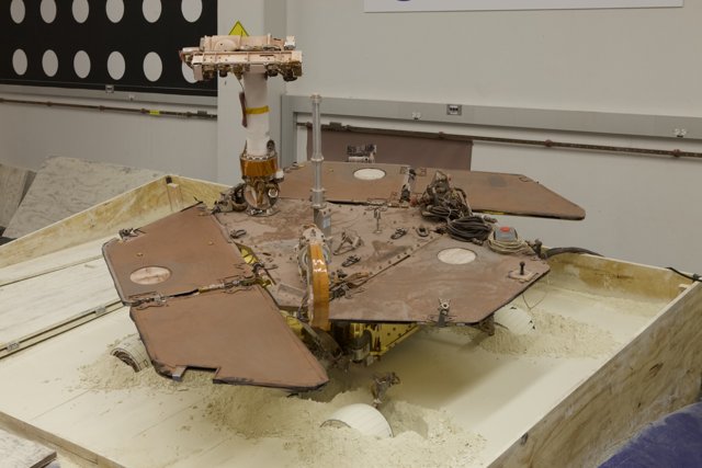 Curiosity Rover on Plywood Tabletop