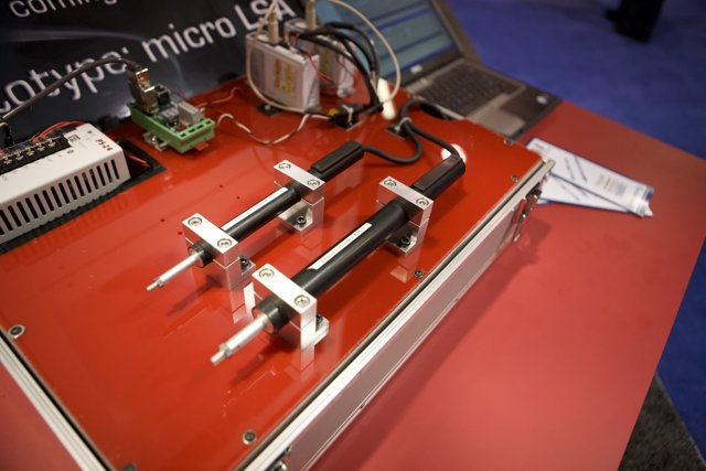 Red Box with Electronics at Robot Automation Show