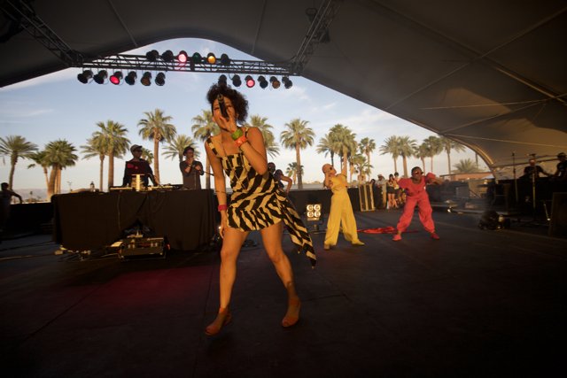Zebra-Printed Dancing Queen on Stage
