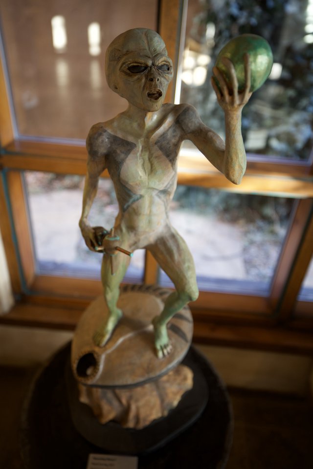 Alien Figurine Display at UFO Museum
