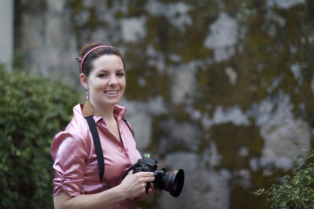 Photographer Penelope at Santa Barbara Mission