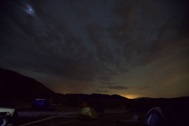 Desert Night Camping under the Stars