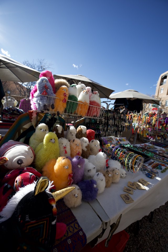 Colorful Alpaca Plush Toys at Santa Fe Market