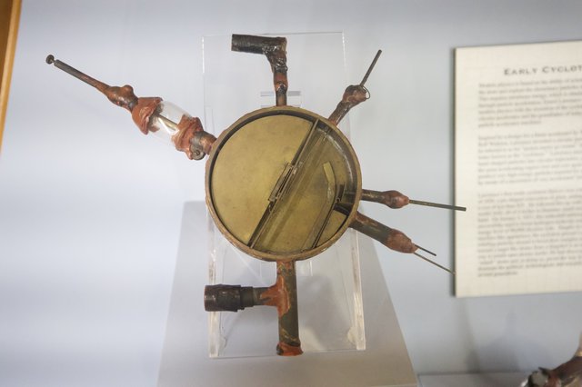 Ancient Surgical Tools Museum Display with Mirror