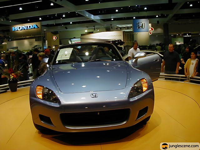 The Shimmering Blue Sports Car at LA Auto Show 2002