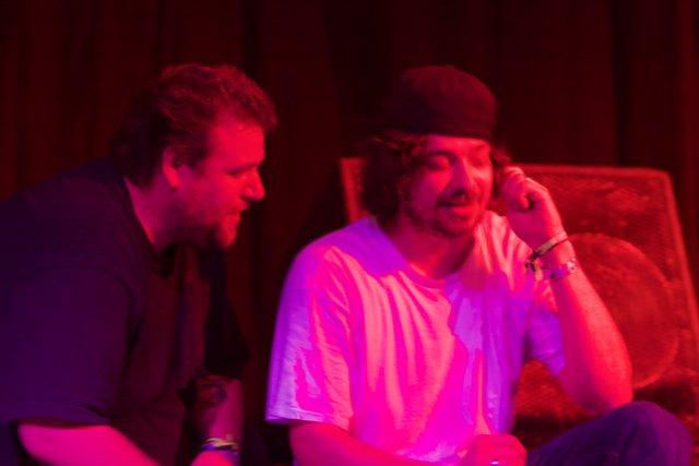 Aesop Rock and Friend Lounging on Couch at Coachella