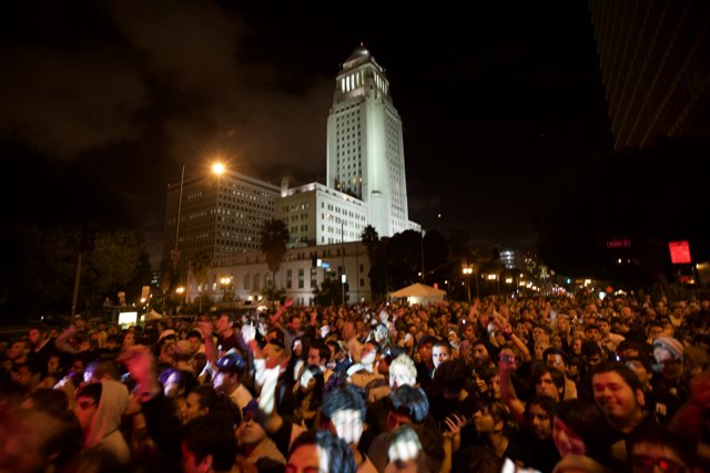 The Metropolis Crowd at Night