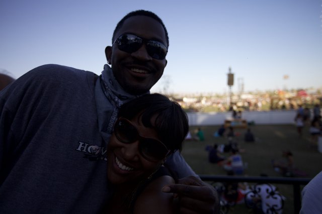 Smiling Couple Enjoying Coachella Outdoors