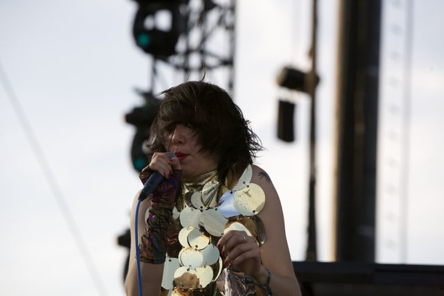 Karen Lee Orzolek belting out her iconic tunes at Coachella 2009