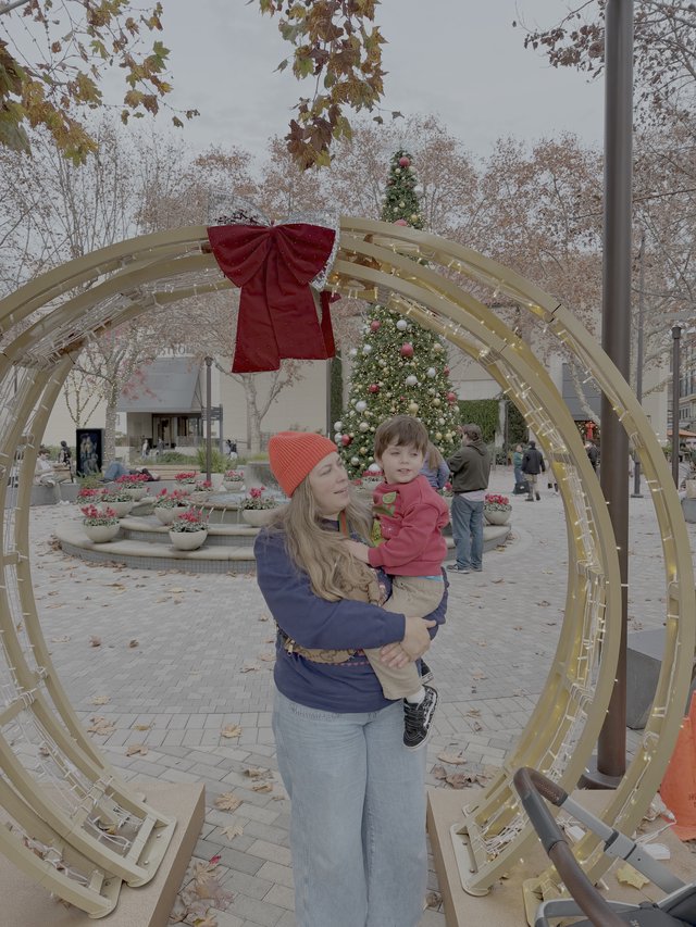 Mother and Child Holiday Christmas Photo