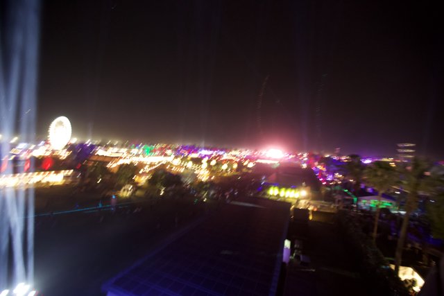 Night Skyline with Ferris Wheel