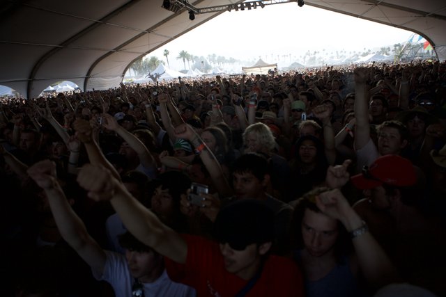 Coachella crowd goes wild in tent