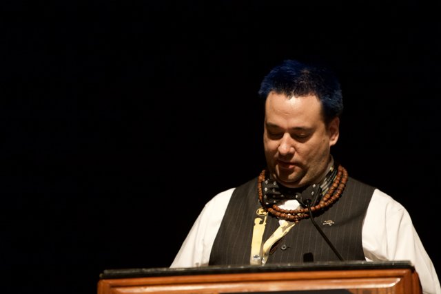 Blue Haired Man, Giving a Voice