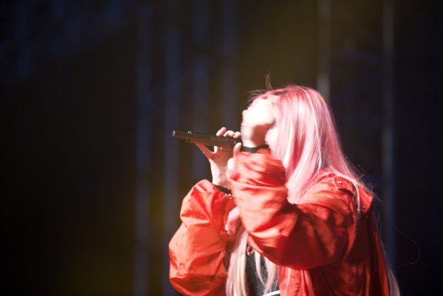 Pink-haired woman takes center stage at Coachella