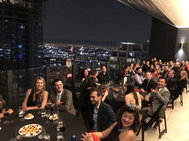 Elegant Rooftop Gala with Stunning City Skyline