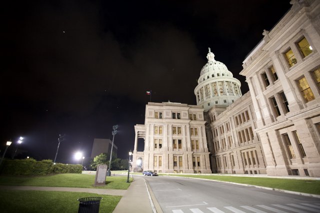 Texas State Capitol Building Shines at Night