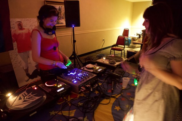 DJ Mixer Session with Two Female Entertainers