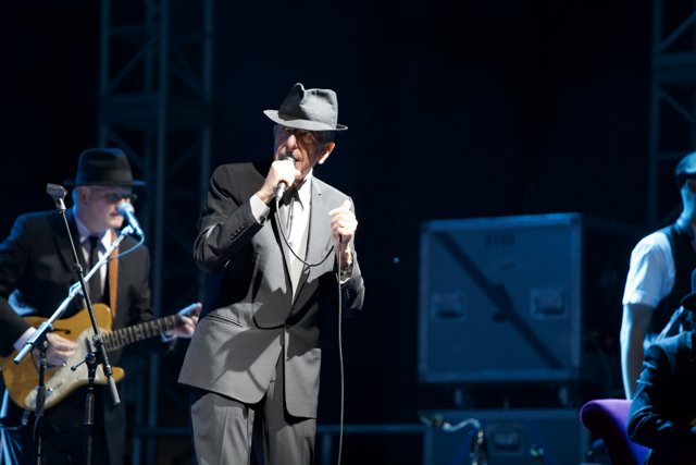 Leonard Cohen Entertaining the Crowd at Coachella 2009
