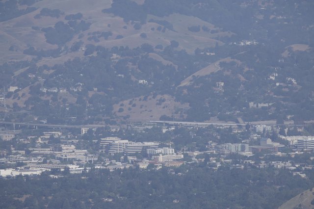 Hazy Bay Area Cityscape Beneath Mount Diablo Foothills