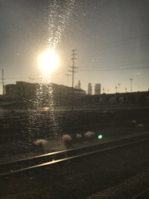 Sun-drenched Train Ride