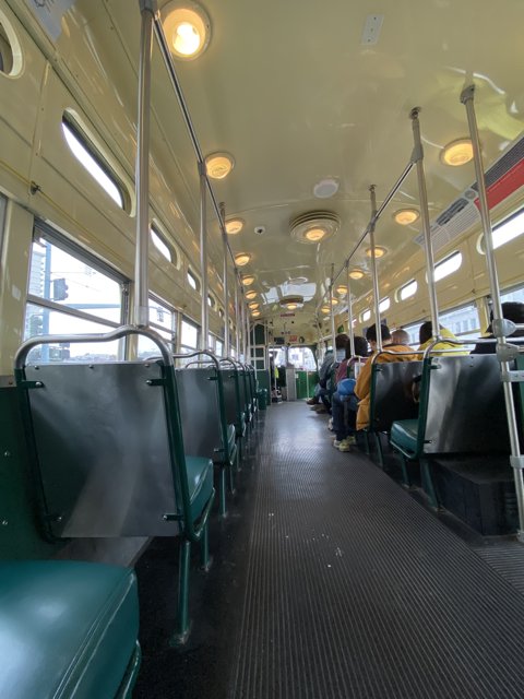Inside the Green Seat Bus