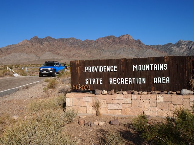 Providence Mountains State Recreation Area Sign