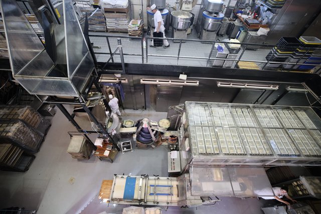Overhead View of Busy Commercial Kitchen Operations