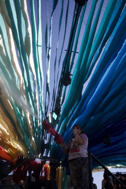 Vivid Canopy: A Colorful Encounter at Coachella 2024