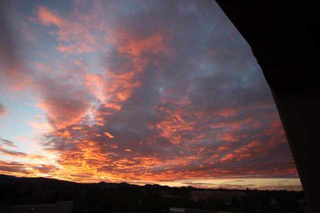 Window Panorama of a Majestic Sunset
