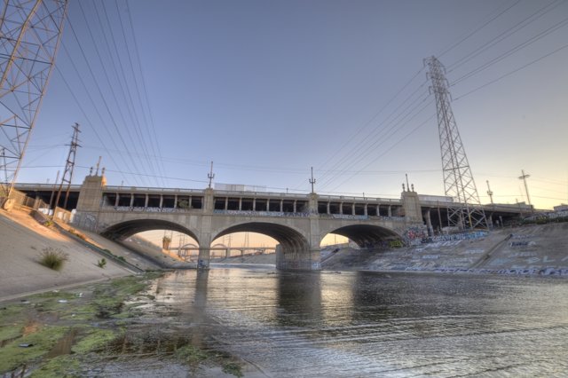Arched Bridge Over LA River