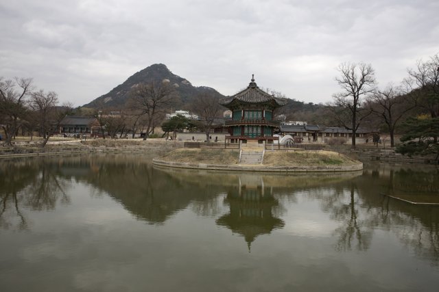 Serene Reflections: The Pagoda of the Pond