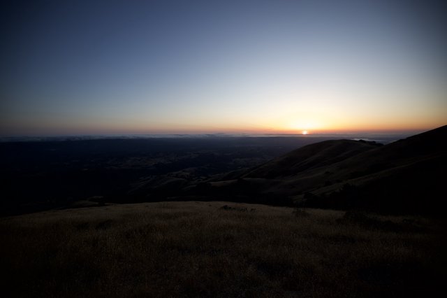 Golden Twilight Over Bay Area from Mount Diablo