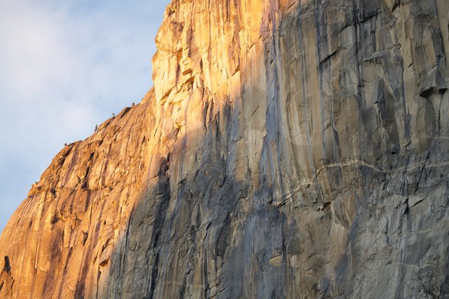 Golden Hour Light on El Capitan's Granite Face