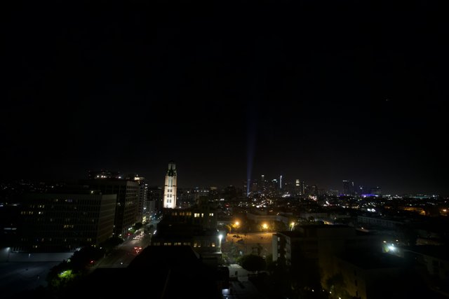 Nighttime Metropolis Illuminated in Jerusalem