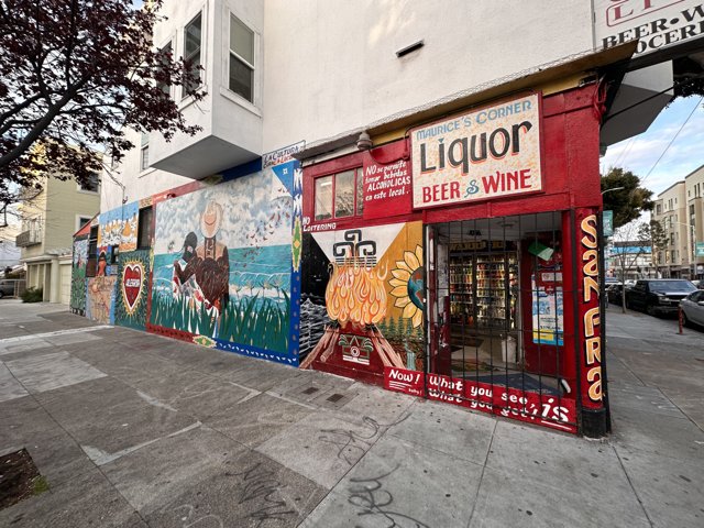 Colorful Liquor Store in Urban San Francisco