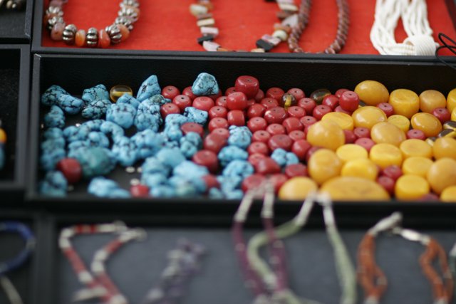Vibrant Beads and Jewelry Display