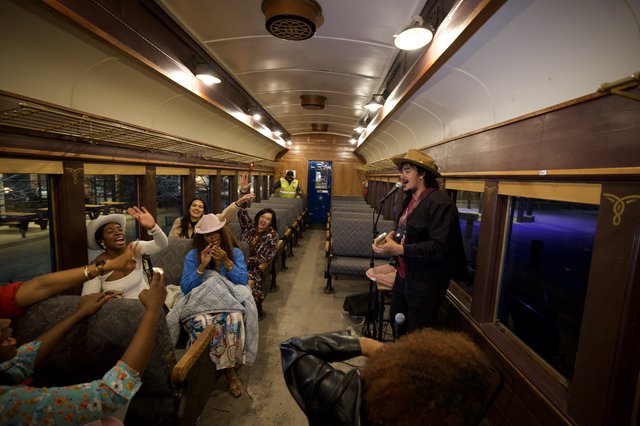 Live Country Music Performance on Vintage Train Car
