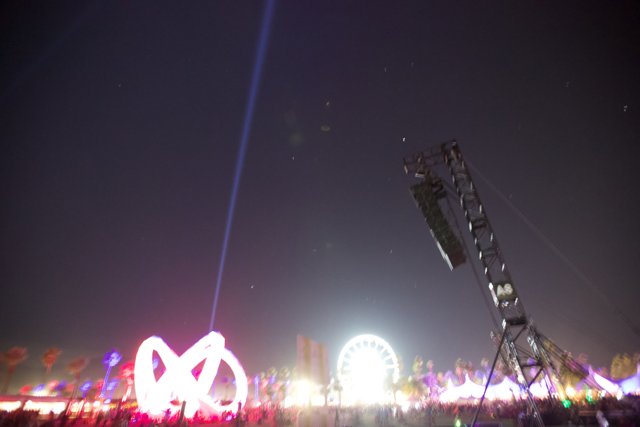 Ferris Wheel Illuminated under Bright Light